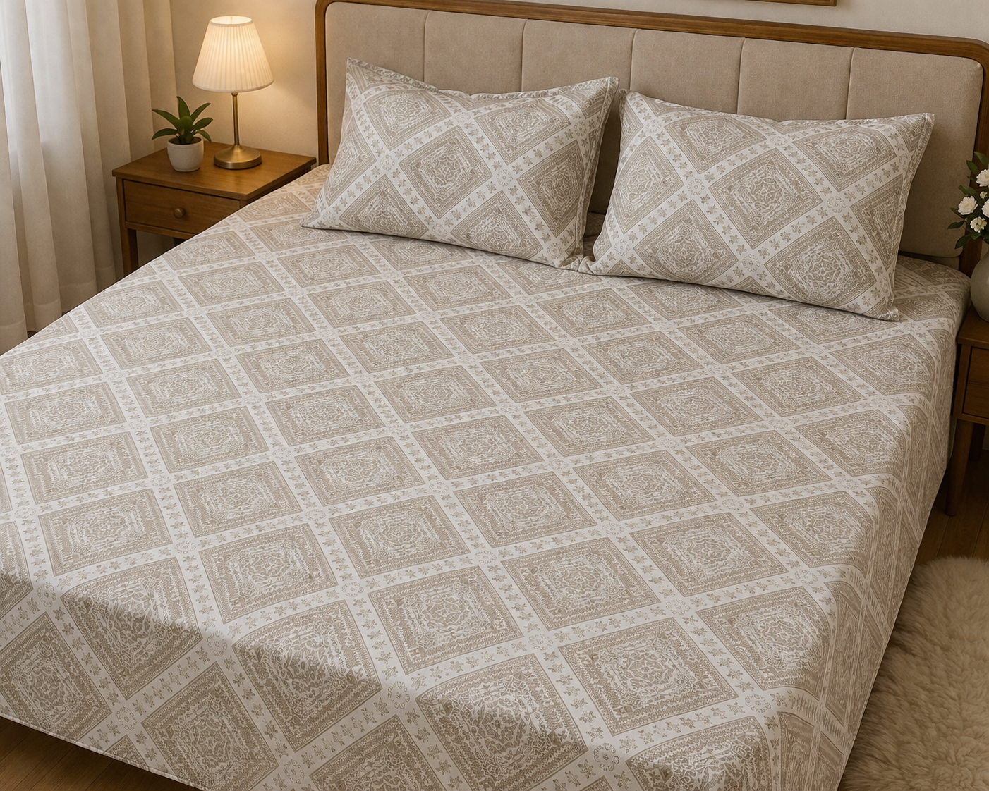 COTTON SATIN BEDSHEET 